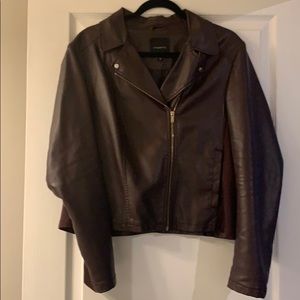 Dynamite Wine Leather Jacket